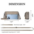 thumbnail image 5 of FALAN MULE Crossbody Bags for Women Small Leather Cell Phone Wallet Wristlet Purse with Zip Around 2 Strap, 5 of 7