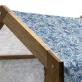 thumbnail image 4 of Floral Pet House, Turkish Ceramic Art Swirled Nature Leaves Middle Eastern Design Print, Outdoor & Indoor Portable Dog Kennel with Pillow and Cover, 5 Sizes, Blue Navy and Green, by Ambesonne, 4 of 4