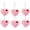pink 6pcs, variant on Vggrvlo 6Pcs Valentine's Day Plush Heart Ornaments 4.72 Inch Fuzzy Heart Decor with Red Accents Soft Christmas Tree Hearts for Xmas, Valentine's, Wedding, Party, Home Outdoor Decoration (6Pcs-White)