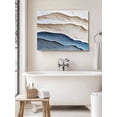 thumbnail image 6 of Blue Beige Wall Art for Living Room, Canvas Picture Wall Decor for Bathroom Bedroom, Modern Coastal Wave Abstract Art Painting Artwork for Office Kitchen Hallway Dining Room Home Decorations 12"x16", 6 of 8