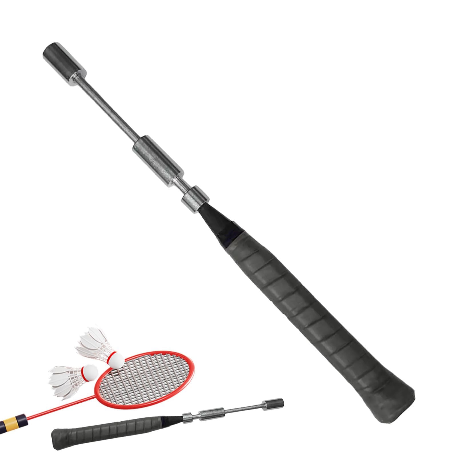 Badminton Swing Trainer with Adjustable Weight & Ergonomic Grip for Power Development