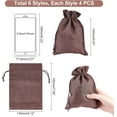 thumbnail image 4 of 6colors Burlap Bags 5x7 Inch Burlap Packing Pouches with Drawstring Bags Gift bag Wedding Favors bag Advent Calendar Bags 24pcs, 4 of 6