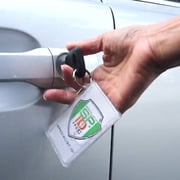 Heavy Duty Fuel Card/ID Badge Holders with Keyring - Holds Two Cards - Clear Rigid Plastic ID Holder Keychain - Attach Keys & Protect License and a Credit Card by Specialist ID