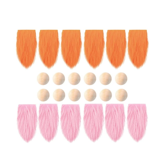 Tela de piel sintética Traje de barba de gnomo Elaboración de muñecas Enano Juguete de bricolaje Cosplay Bolas de madera sin terminar Nariz de gnomo p Gloria Barba de gnomo de piel sintética