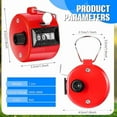 thumbnail image 2 of TOODOO 6 Pack Hand Tally Counter 4 Digit Mechanical Palm Clicker Plastic Hand Held Counter Clicker with Metal Finger Ring for School Golf Sports Events Office Stadium, 2 of 10