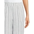 thumbnail image 2 of Time and Tru Women's Linen Crop Pants, 2 of 5