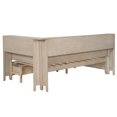 thumbnail image 3 of Mirightone Twin Size Daybed with Storage, Wood Twin Corner Bed Frame with Storage Drawers for Teens, Adults, Antique White Milk, 3 of 7