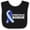 Black and White, variant on Inktastic Hydrocephalus Warrior with Light and Dark Blue Ribbon Boys or Girls Baby Bib