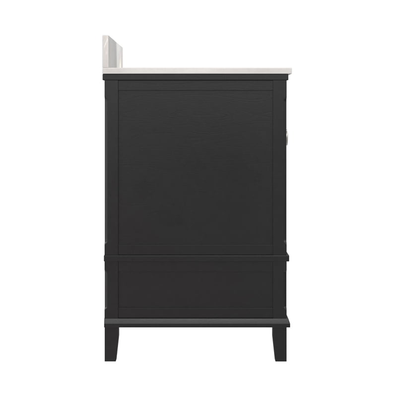 DHP Otum 24 Inch Bathroom Vanity with Sink, Black Wood