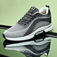 thumbnail image 6 of Mens Shoes,Elevator Casual Sneakers Lightweight Breathable Mesh Trainers Lace Up Sports Footwear With Hidden Lift Heel Technology,Shoes for Men,Grey,8.5, 6 of 9