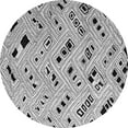 thumbnail image 1 of Ahgly Company Indoor Round Solid Gray Modern Area Rugs, 6' Round, 1 of 4