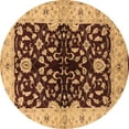 thumbnail image 1 of Ahgly Company Indoor Round Oriental Brown Industrial Area Rugs, 6' Round, 1 of 4
