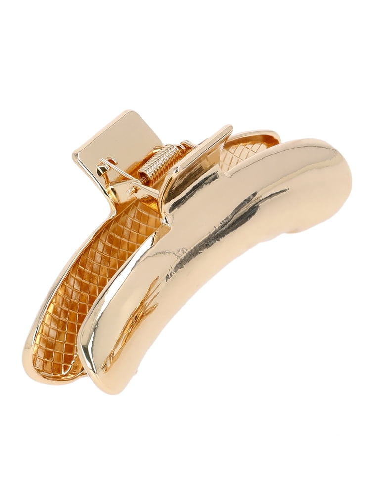 Time and Tru Women's Mini Gold Tone Metal Claw Clip Set, 4-Piece