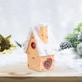 thumbnail image 4 of Estatua De Resina Sunnimix Casa De Pueblo Adornos Navidad Miniatura Beige 2.5x2.1x5.3cm, 4 of 8