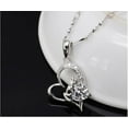 thumbnail image 4 of 14K White Gold Plated Forever Lover Heart Pendant Necklace For Women, 4 of 6