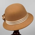 thumbnail image 6 of Slccxzc Elegant Adjustable Fedora Hat with Bow Decoration Dome Top Hat, 6 of 7