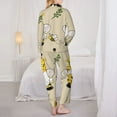 thumbnail image 5 of Disketp Pajamas Set Long Sleeve Sleepwear Womens Button Down Nightwear Pj Sets-Gnomes Bees And Sunflowers, 5 of 9