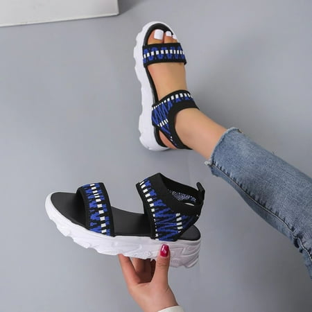 

Cathalem Artificial Pu Summer Breathable Ladies Casual Sandals Women Fashion Shoes Womens Tan Sandals Black 9