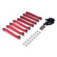 thumbnail image 2 of Barra de conexión fija Kit de conector servo resistente al desgaste del servo impermeable reemplazo liviano liviano de servo para 1/12 D90 D99 D99s rojo kenally FN001613-01, 2 of 6