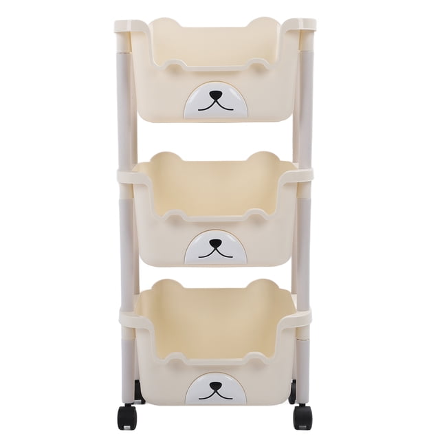 Carrito de almacenamiento con ruedas giratorias de alta capacidad, carrito rodante para baño, cocina, aula, espacios estrechos, 3 capas