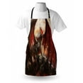 thumbnail image 3 of Fantasy World Apron Majestic Dragon Resting on Mountain Mythological Fire-Spewing Creature Print, Unisex Kitchen Bib Apron with Adjustable Neck for Cooking Baking Gardening, Multicolor, by Ambesonne, 3 of 3