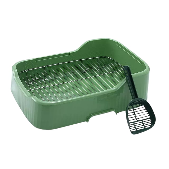 GROWTH TANK Indoor Dog Potty Tray for Small and Medium Dogs Pee Pad Holder with Protection Green