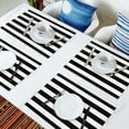 thumbnail image 6 of Stripes Black White Simple Pattern Table Mat Kitchen ration Placemat Table Napkin For Wedding Dining Accessories Table Mat, 6 of 7