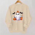 thumbnail image 4 of DIOAZUD Womens Halloween Sweatshirts Plus Size Ghost Graphic Pullovers Fall Classic Round Neck Long Sleeve Sweater Tops Halloween Costumes, 4 of 5