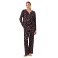 thumbnail image 3 of Aria Brushed Jersey Knit Long Sleeve Split Neck Pajama Set with Pockets, Sizes XS-5X, 3 of 8