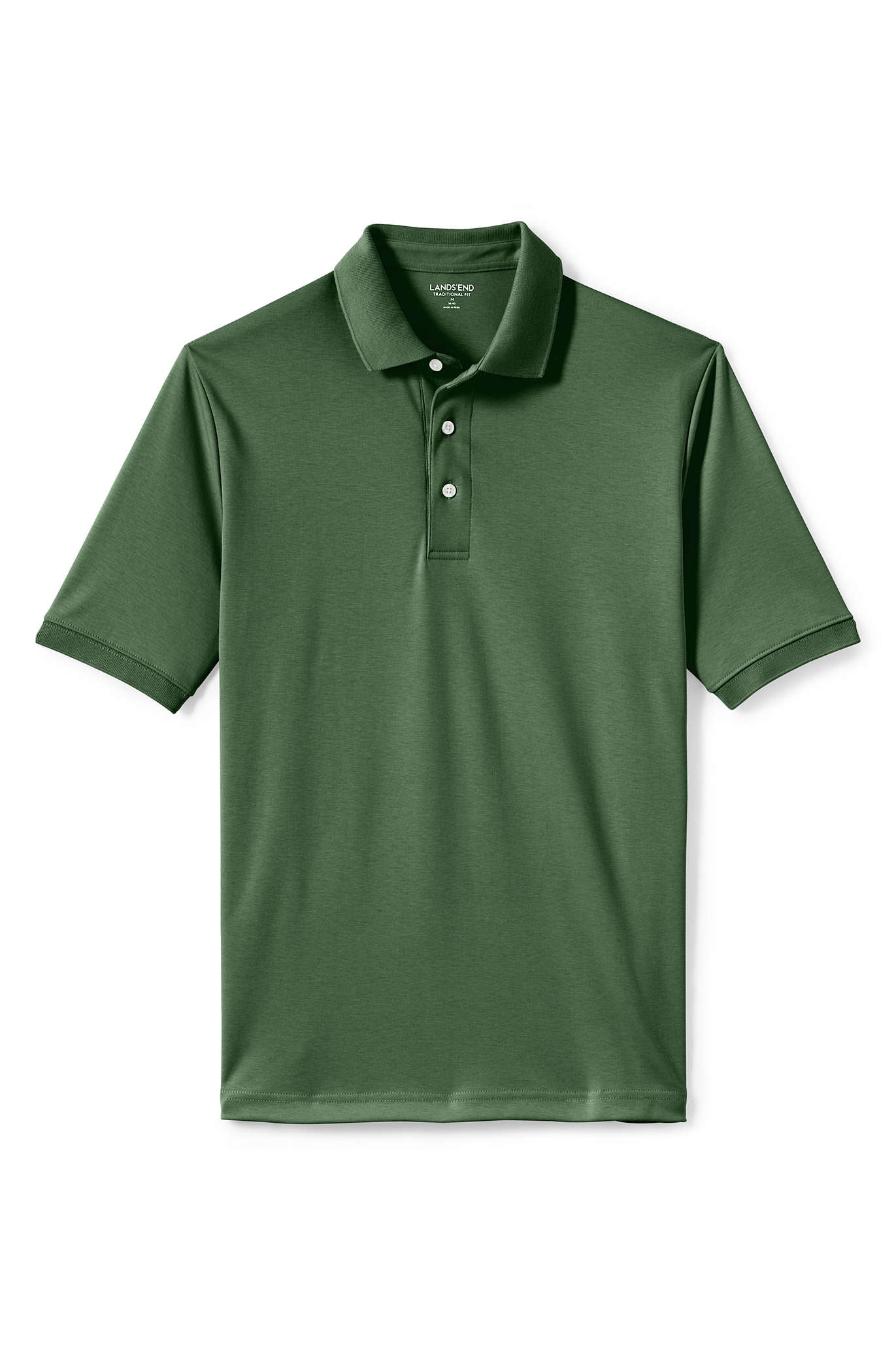 Lands' End Men's Short Sleeve Supima Banded Polo