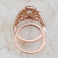 thumbnail image 4 of Silver & Stone Jewels 14K Rose Gold Finish Round Cut Cubic Zirconia Wedding Engagement Bridal Set, 4 of 4
