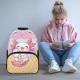 thumbnail image 2 of Aplkyhs Ice Cream Axolotl School Backpack for Age 6-18 Large Capacity Ergonomic Padded Adjustable Straps School Bag for Elementary Middle High School Boys Girls Back to School Daily Use, 2 of 7