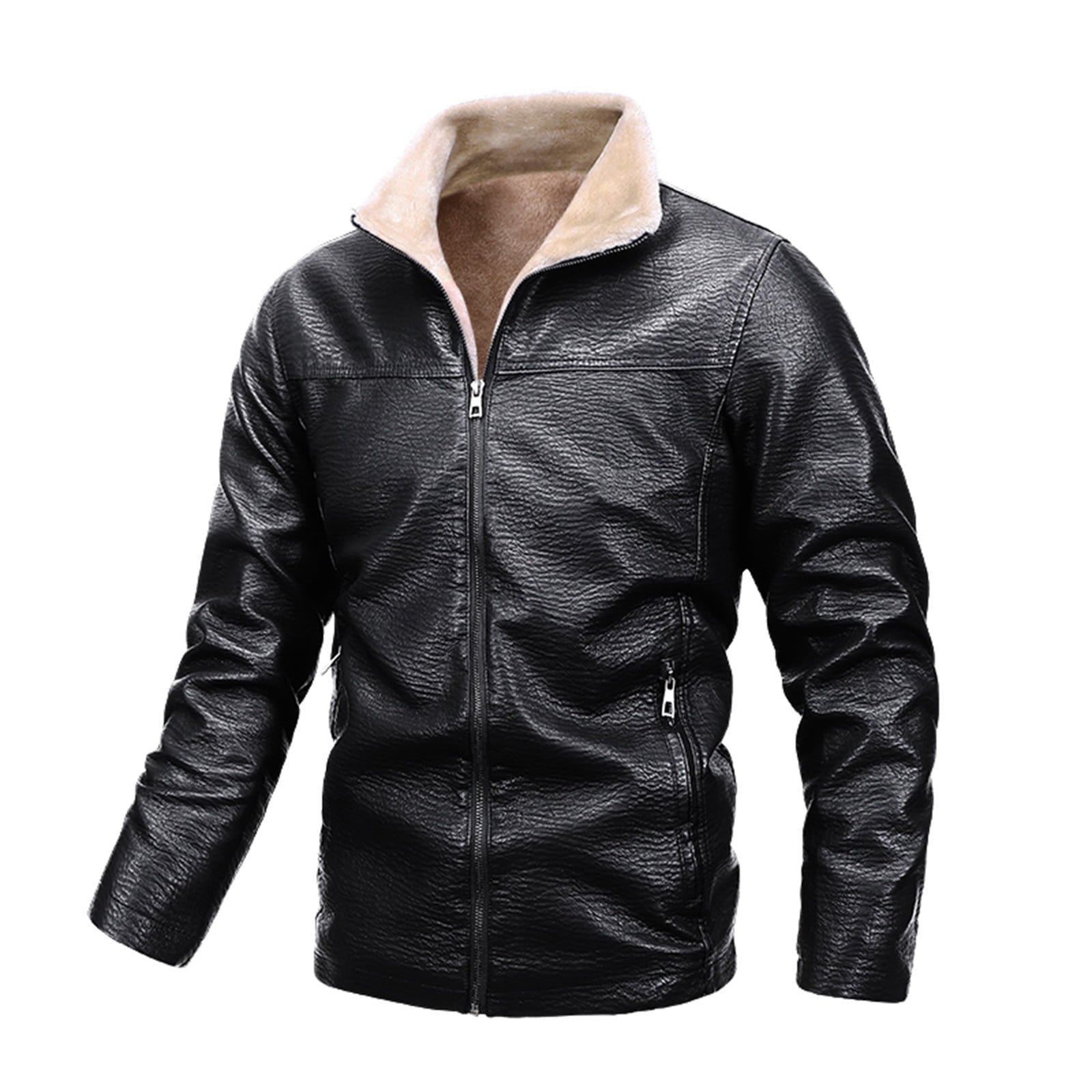 Mens Faux Leather Jacket Moto Jacket Vintage Bomber Togo | Ubuy