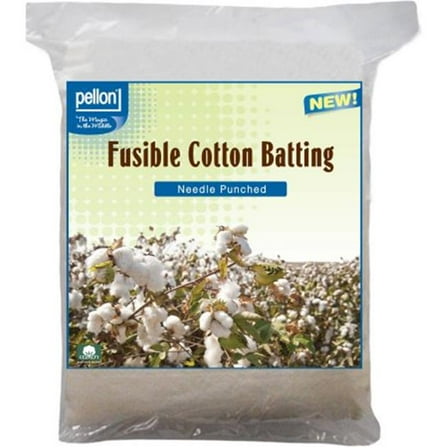 Pellon Fusible Cotton Quilting Batting, off-White 45" x 60" Precut