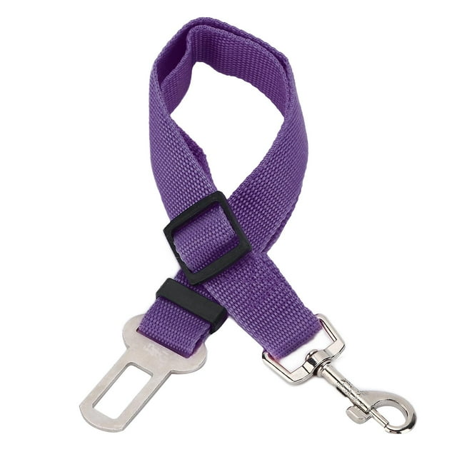 Ceinture de sécurité pour animaux de compagnie, longueur réglable, accessoires durables pour chiens, chats et animaux de compagnie, violet
