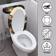 thumbnail image 4 of HELLHERO Pack of 2 Toilet Lid Seat Cover for Toilet Christmas Snowman Music Fits All Toilet Shapes Round Toilet Lid Dust Cover Elastic Bottom, 4 of 8