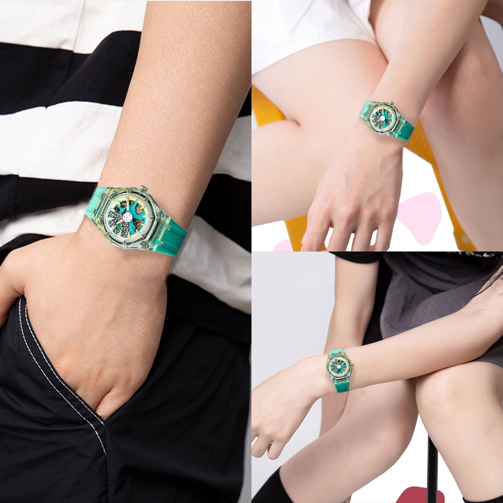 BOZLUN Watches for Men Skeleton Automatic Mechanical Watch Luxury Dress Stainless Steel Waterproof Luminous Wrist Watches