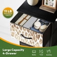 thumbnail image 6 of Kanworse 4 Drawer Fabric Dresser for Bedroom Leopard print gold texture Chests of Drawers for Closet Organizers Storage, 6 of 8
