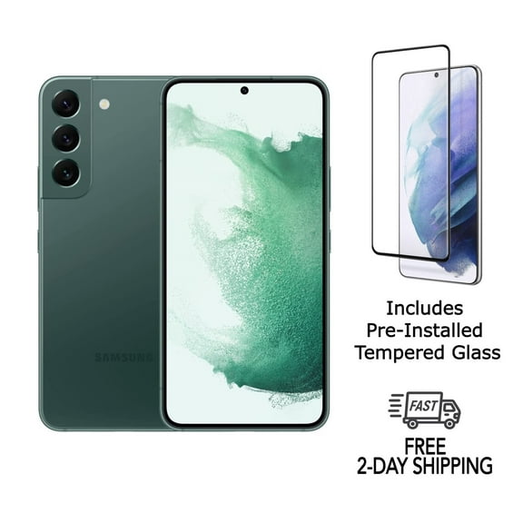 Pre-Owned Samsung Galaxy S22 Plus 5G S906U (Fully Unlocked) 128GB Green with Screen Protector