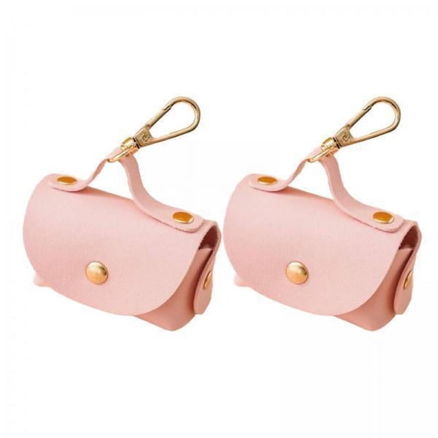 2 Dispensadores De Bolsas De Basura Para Mascotas Con Cierre De Cremallera Multiusos Para Cachorros, Camping, Viajes, Color Rosa