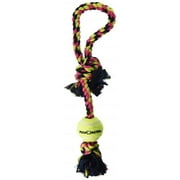 Mammoth Pet Products Pull Tug Dog toy w/Tennis Ball, Multi-Color, 1 Each/20 in, Medium
