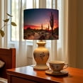 thumbnail image 6 of Linen Drum Lampshades Arizona desert landscape sunset 13"x13"x10" Light Shade for Table Lamps Floor Lamp Shades Lampshade Replacement Assembly Required, 6 of 8
