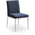 thumbnail image 5 of Pemberly Row Navy Chenille Fabric Dining Side Chair (Set of 2), 5 of 9