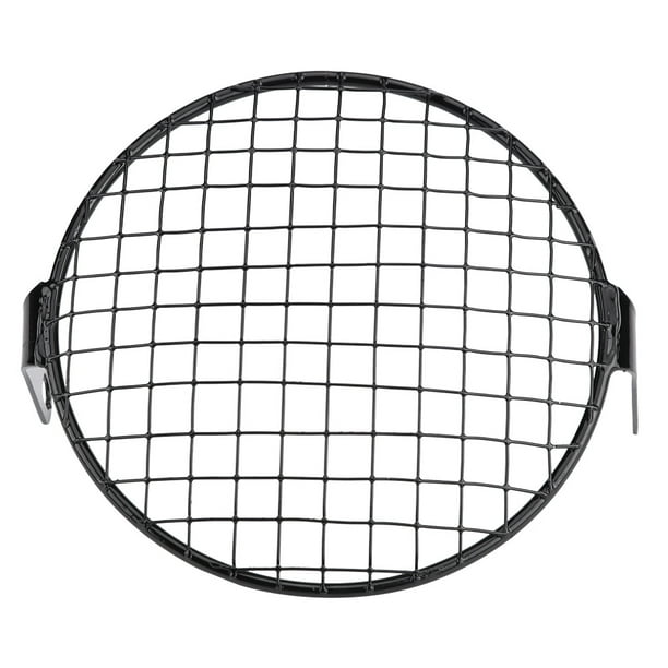 Máscara de cubierta de parrilla redonda para faro de montaje lateral de motocicleta de 6,5 pulgadas para Cruiser Chopper Cafe Racer #2 Jadeshay A