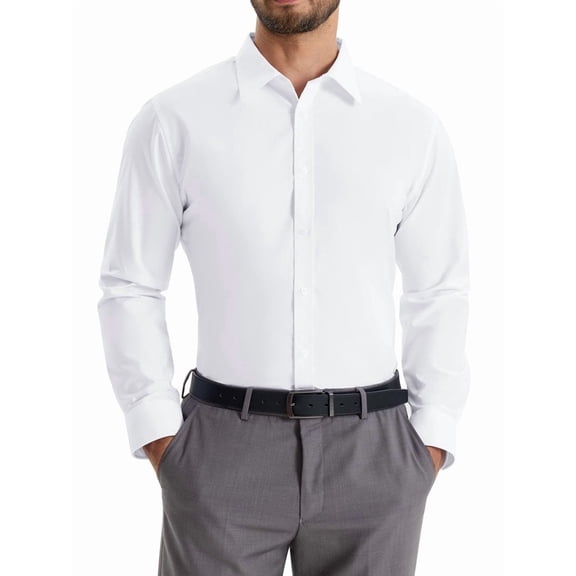 sogami Men's Stretch Dress Shirt Wrinkle-Free Long Sleeve Button Down Formal Shirt