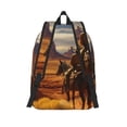 thumbnail image 6 of Defioc Western Desert Cowboy Cloud for Canvas Backpack,Travel Rucksack Unisex Knapsack Laptop Backpack for Work & College -Medium, 6 of 7