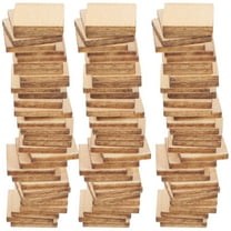 Beaupretty 100 Pcs Wood Hanging Ornament Square Wood Slices Beige for Art Projects and Photo Props