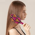 thumbnail image 3 of Lobster-Themed Round Bristle Hair Brush - Gentle Detangling Paddle Brush for Women & Men, Anti-Frizz Nautical Styling Tool for All Hair Types (Red/Blue Vintage Design), 3 of 5