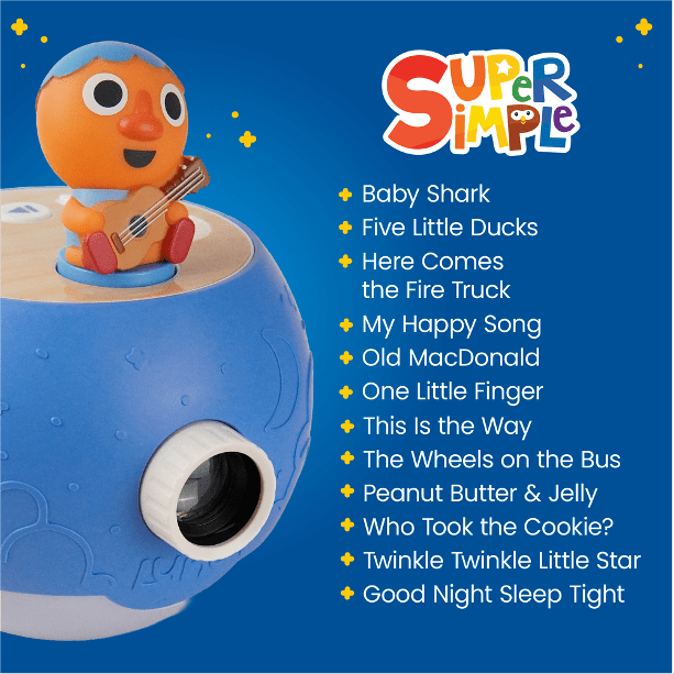SLuna StoryTime uper Simple Songs Noodle Character Cartridge - Projects 12 Classic Kids Songs, Over 30 Minutes of Sing-Along Audio Content | Gift and Toy for Ages 3+