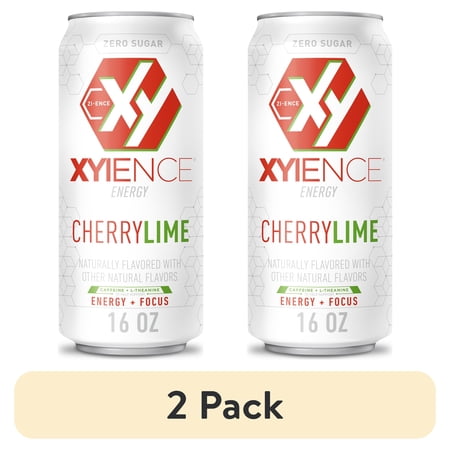 (2 pack) Xyience Cherry Lime Energy Drink, 16 fl oz can